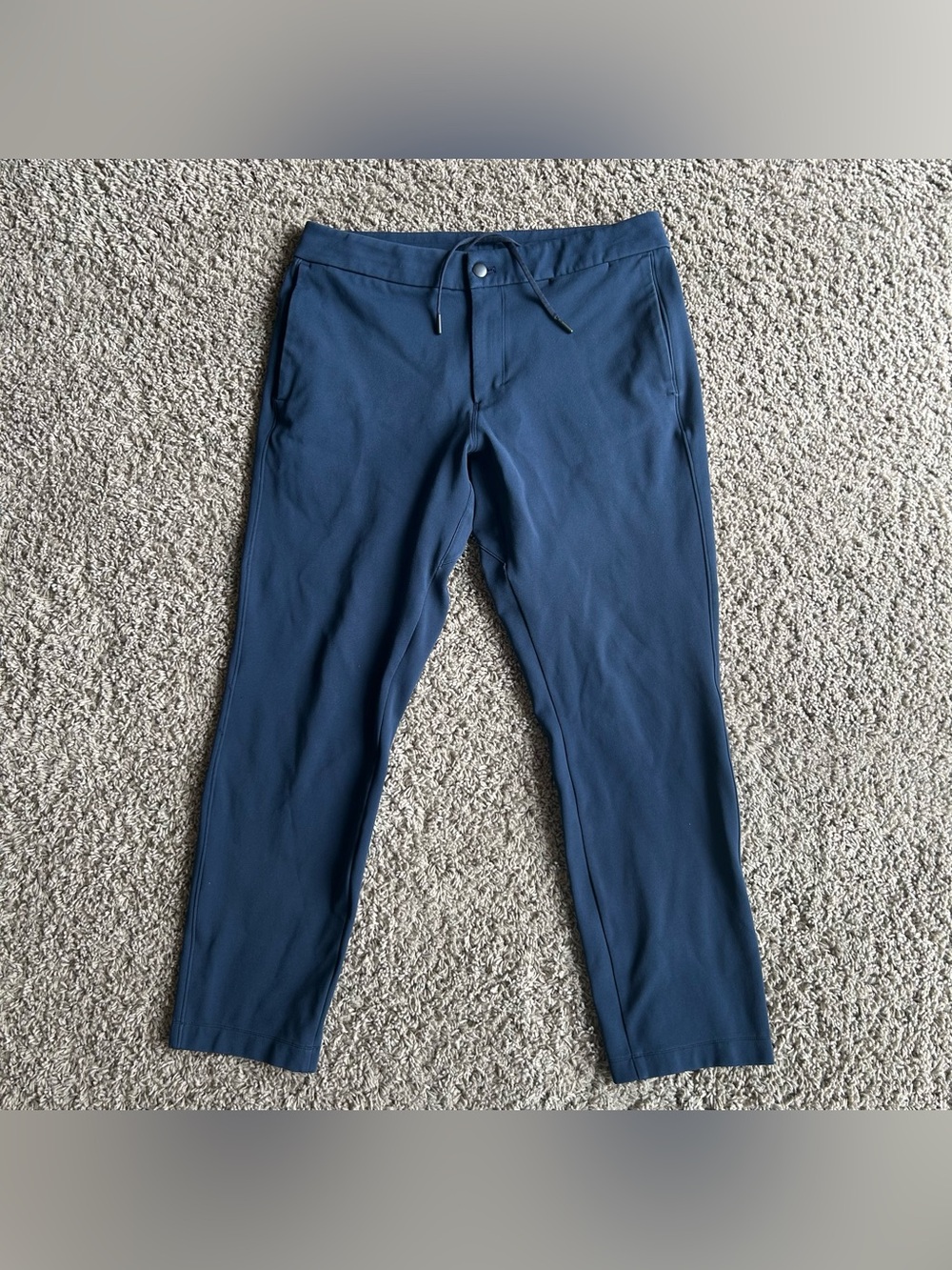 Lululemon ABC Commission Pants Mens 33x28 Navy Blue Warpstreme Tech Performance